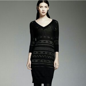 Catherine Malandrino for DesigNation Pointelle Sweaterdress Set Size S C26